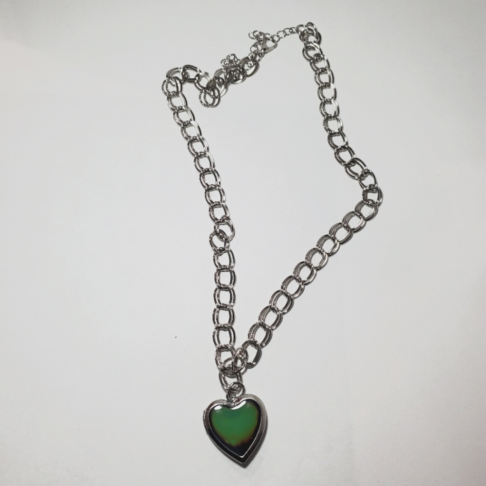Mood Heart Locket Pendant Necklace